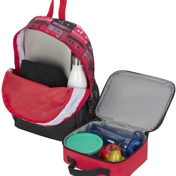 Champion Youth Backpack Cassette Print & Lunch Kit Combo - Picture 2 of 4